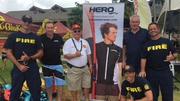 Hero showcases at Water Safety Week in Kaui County Hawaii